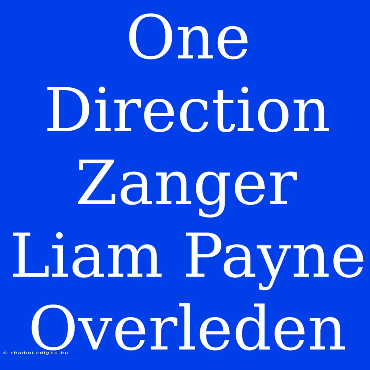 One Direction Zanger Liam Payne Overleden