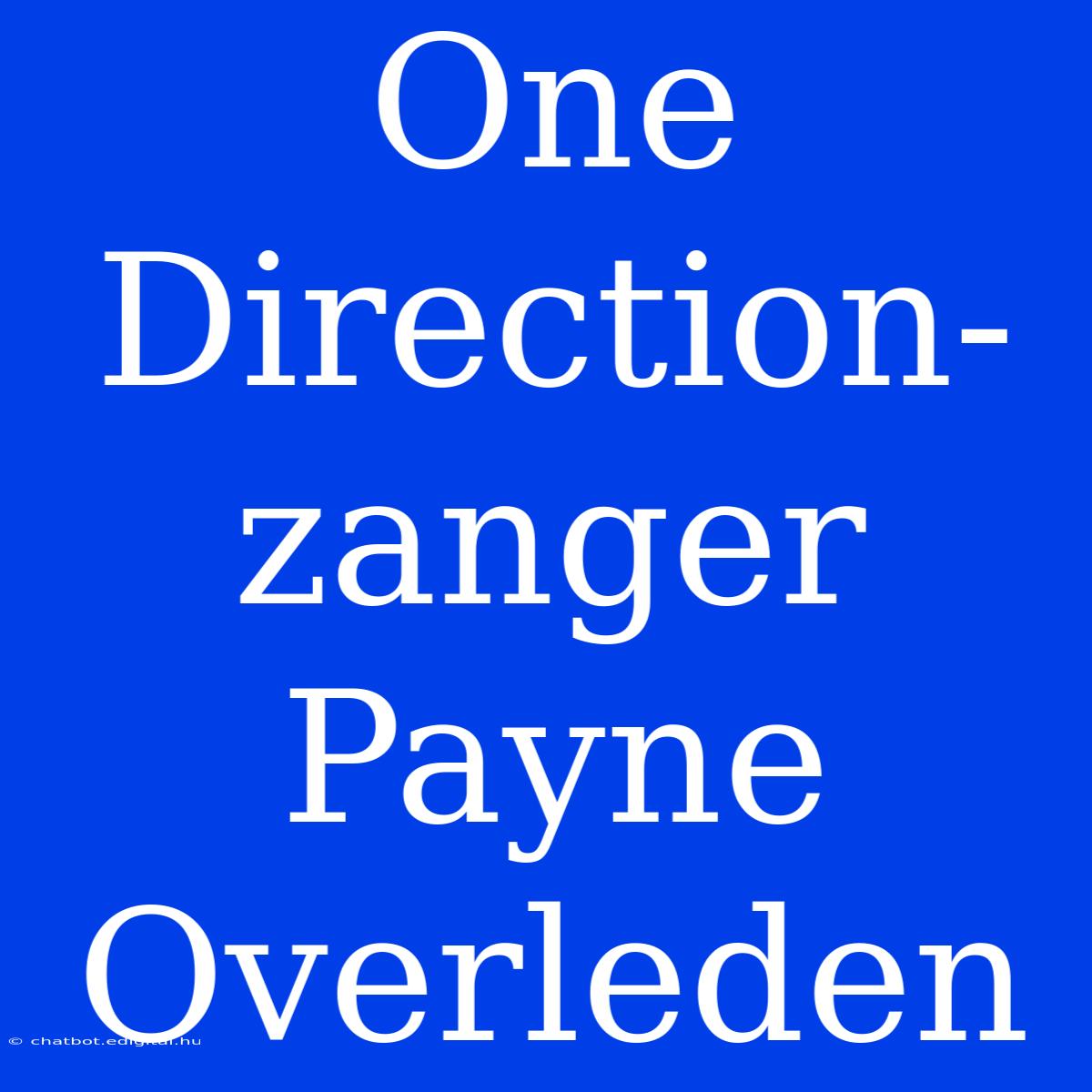 One Direction-zanger Payne Overleden