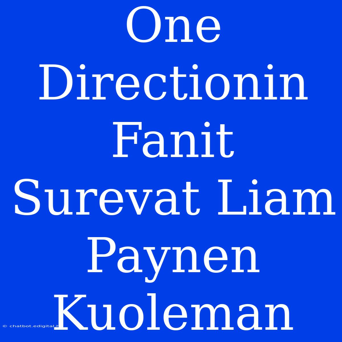 One Directionin Fanit Surevat Liam Paynen Kuoleman