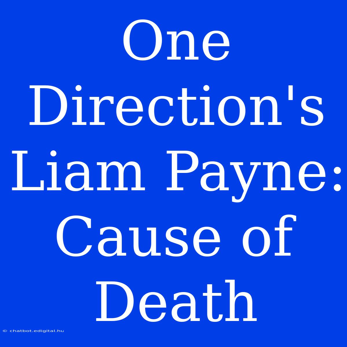 One Direction's Liam Payne: Cause Of Death