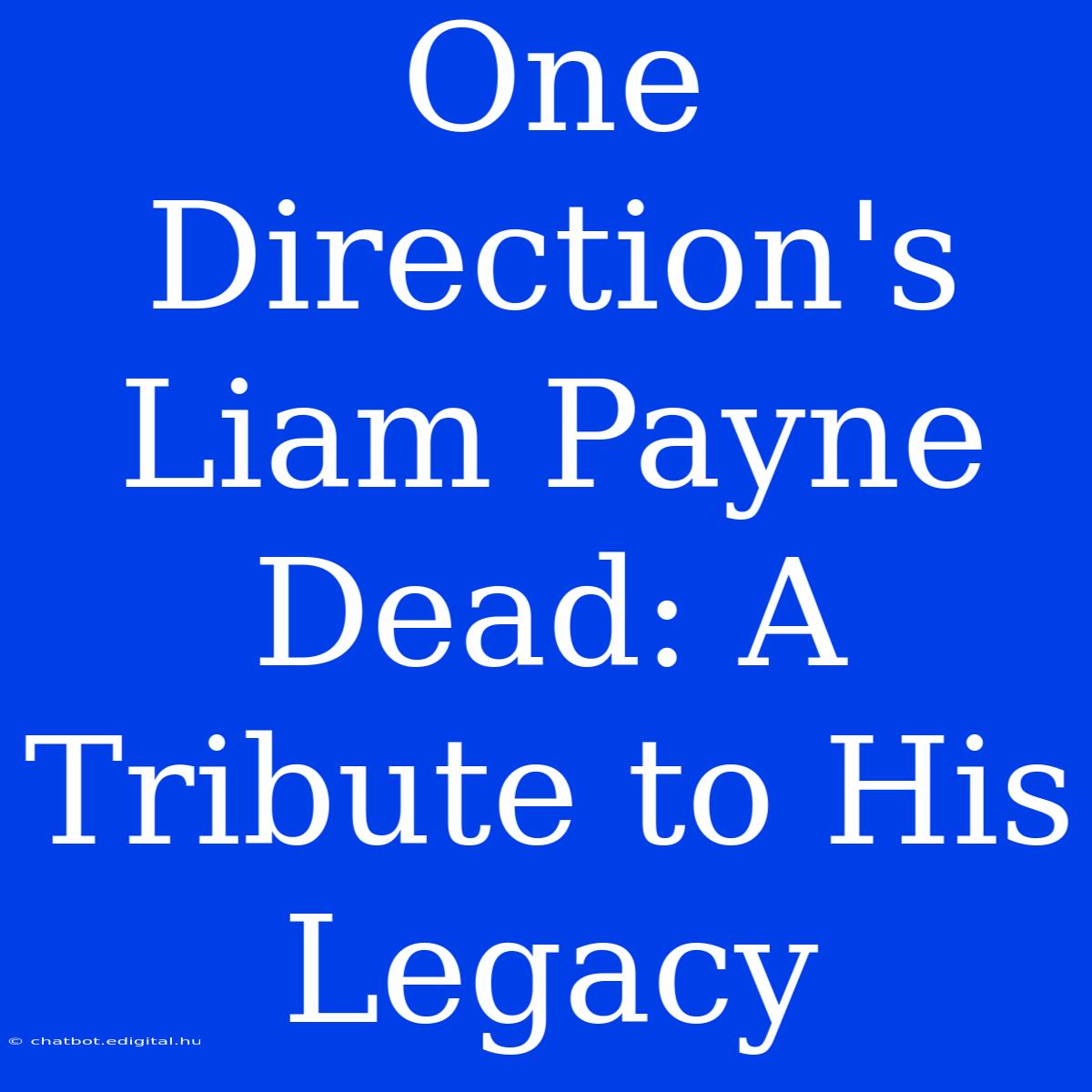 One Direction's Liam Payne Dead: A Tribute To His Legacy