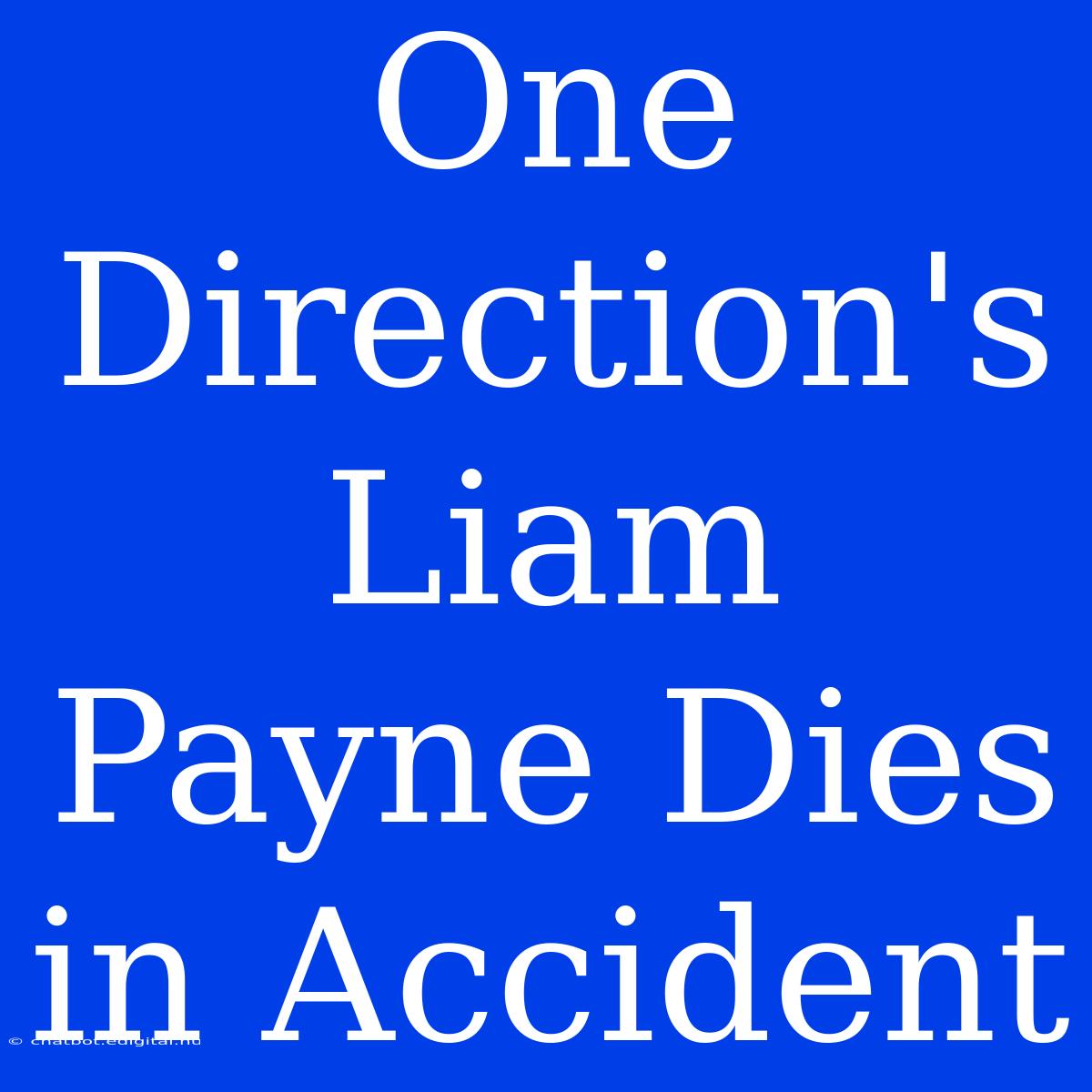 One Direction's Liam Payne Dies In Accident