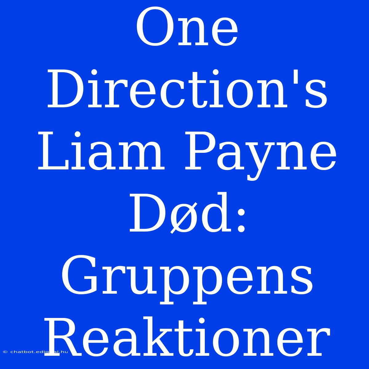 One Direction's Liam Payne Død: Gruppens Reaktioner