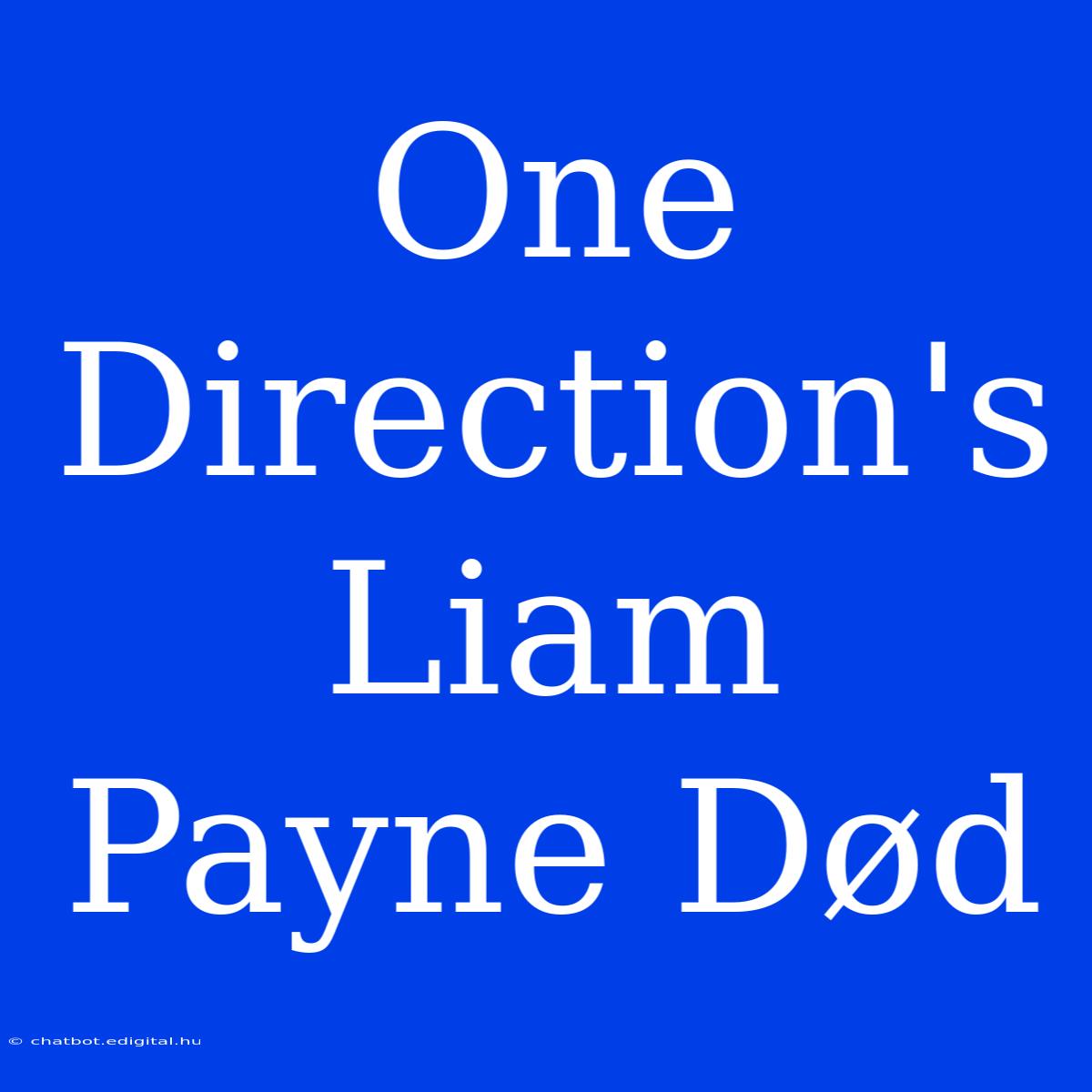 One Direction's Liam Payne Død