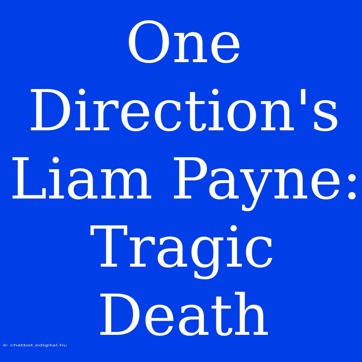 One Direction's Liam Payne: Tragic Death