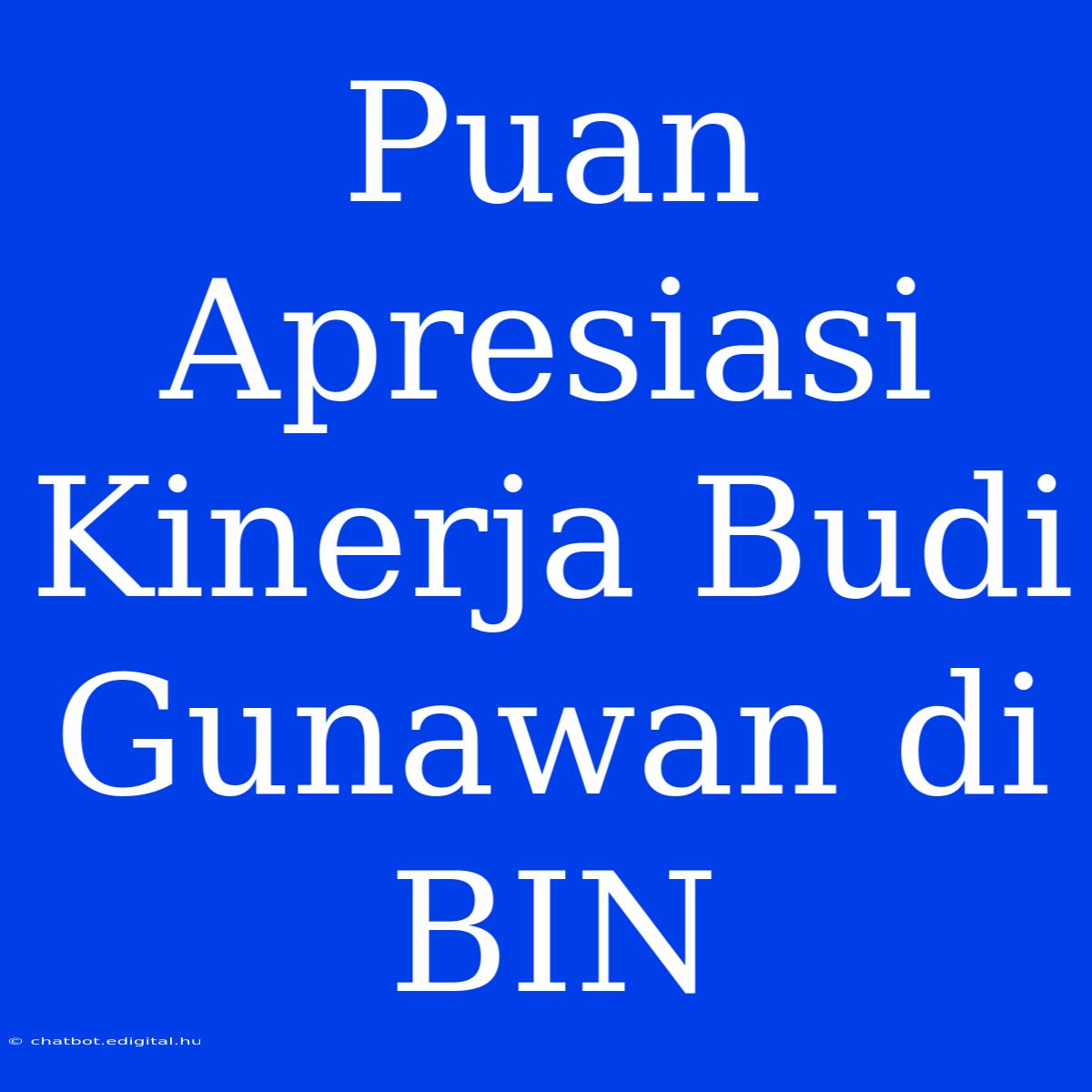 Puan Apresiasi Kinerja Budi Gunawan Di BIN