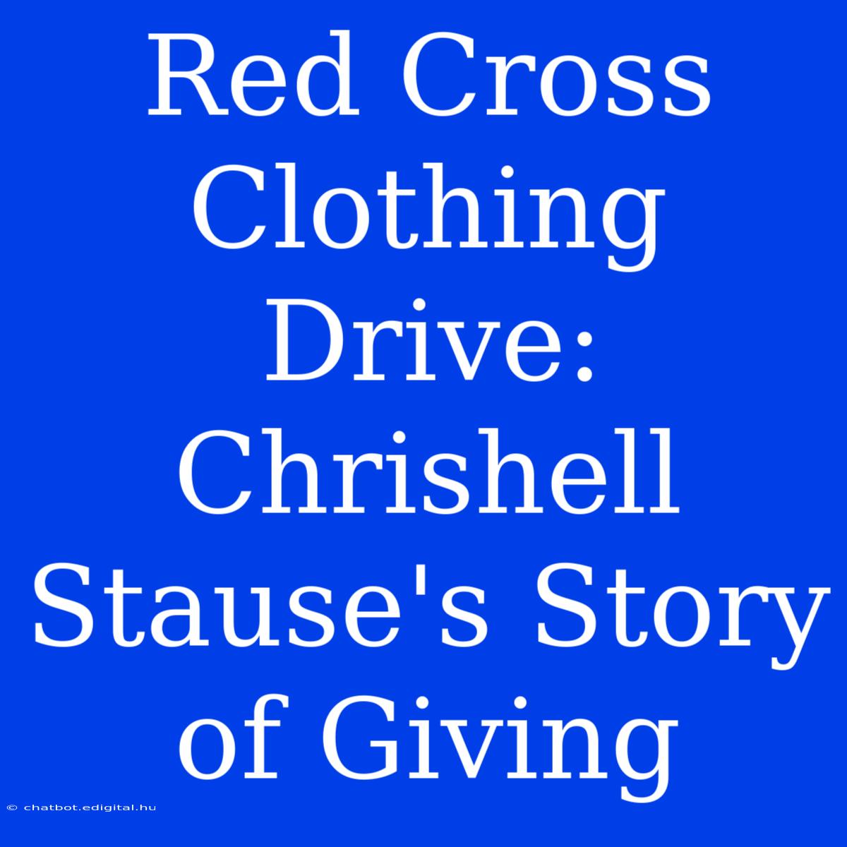 Red Cross Clothing Drive: Chrishell Stause's Story Of Giving