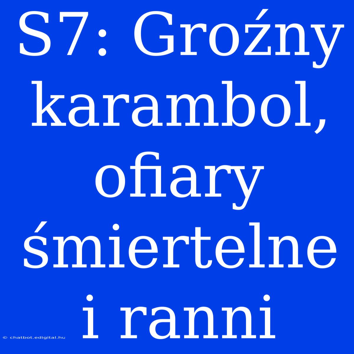 S7: Groźny Karambol, Ofiary Śmiertelne I Ranni