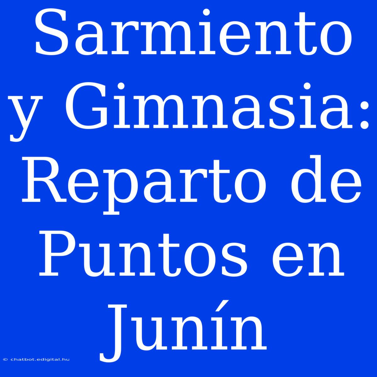 Sarmiento Y Gimnasia: Reparto De Puntos En Junín