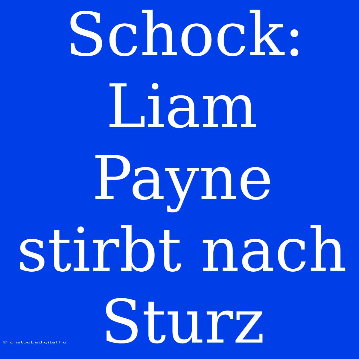 Schock: Liam Payne Stirbt Nach Sturz