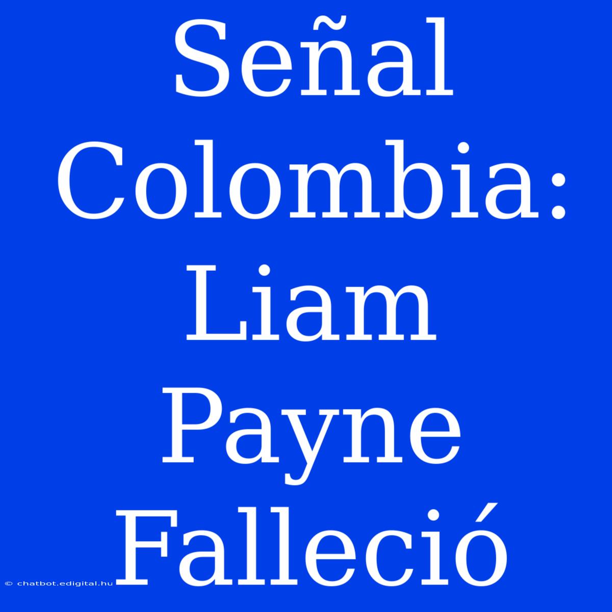 Señal Colombia: Liam Payne Falleció 