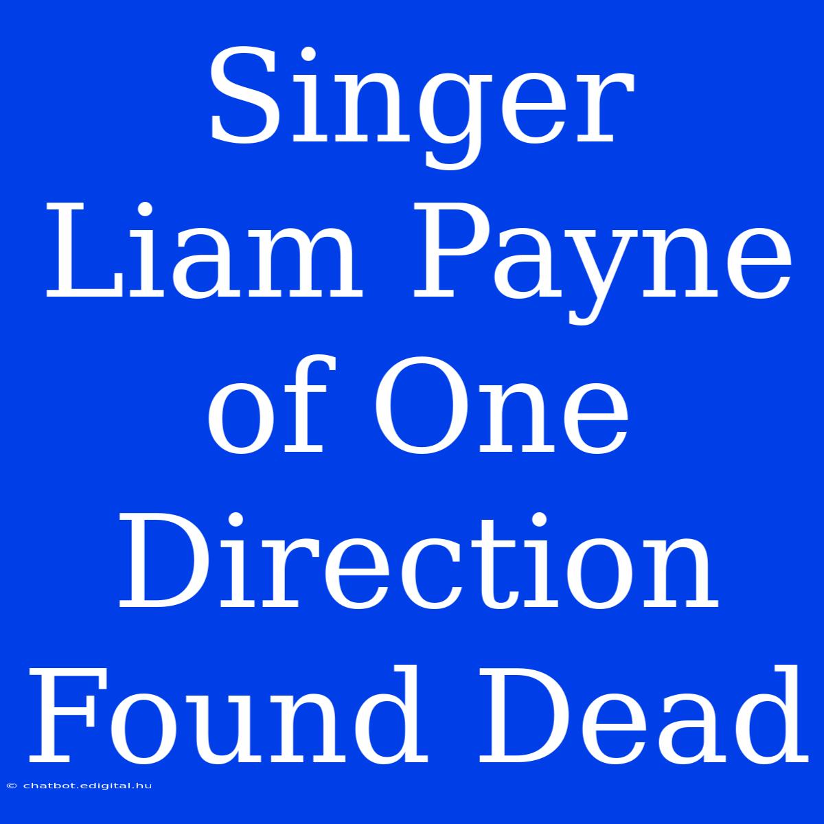 Singer Liam Payne Of One Direction Found Dead