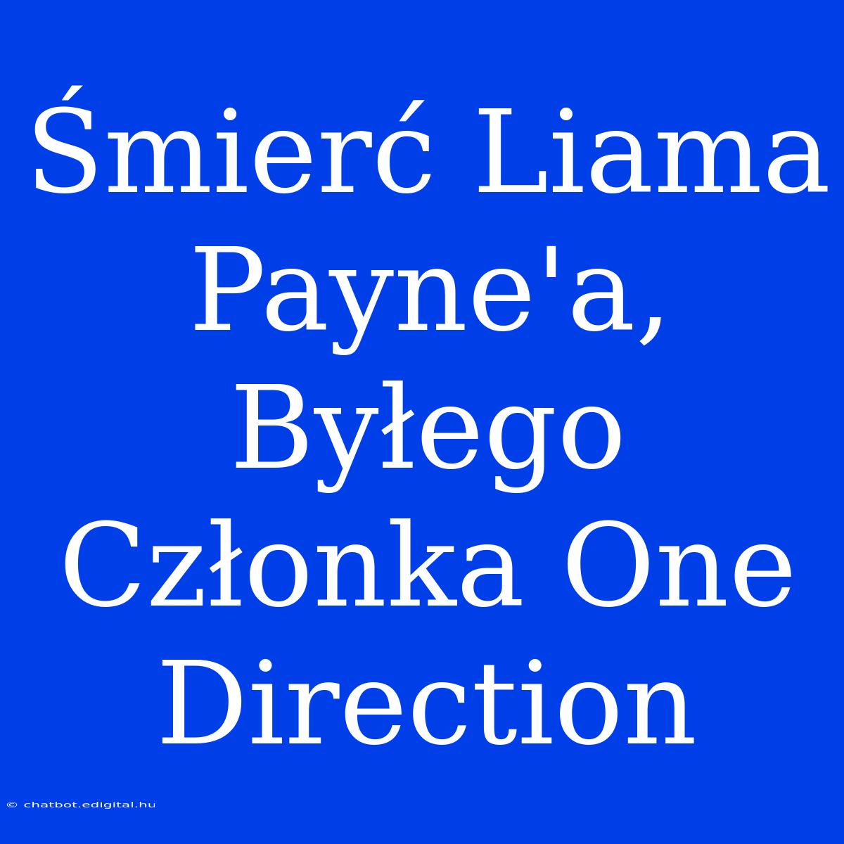 Śmierć Liama Payne'a, Byłego Członka One Direction