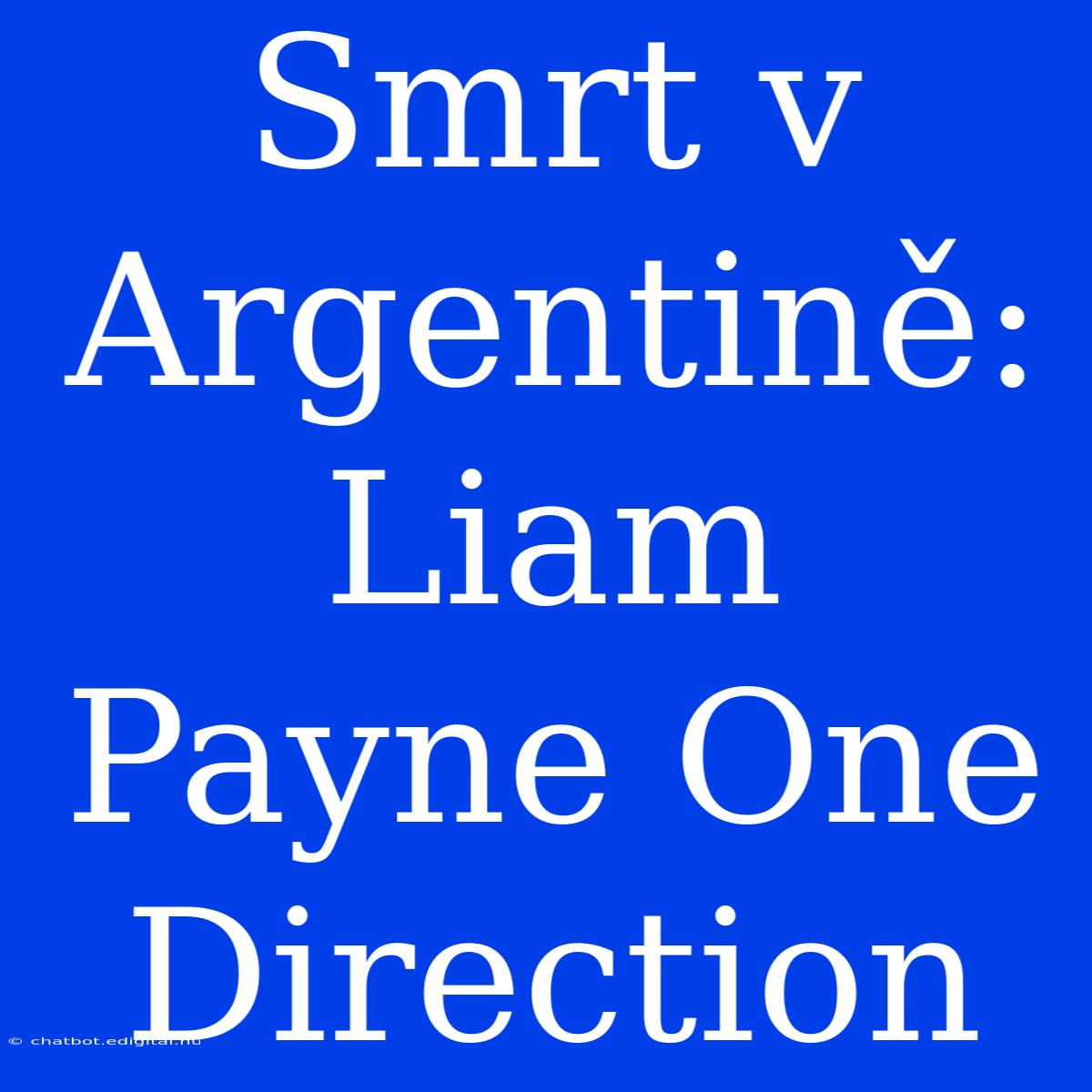 Smrt V Argentině: Liam Payne One Direction 