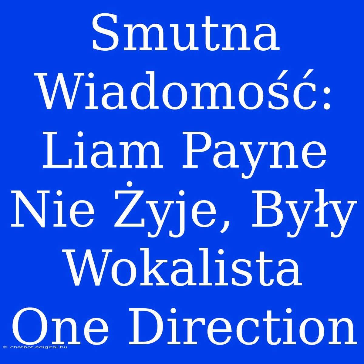 Smutna Wiadomość: Liam Payne Nie Żyje, Były Wokalista One Direction