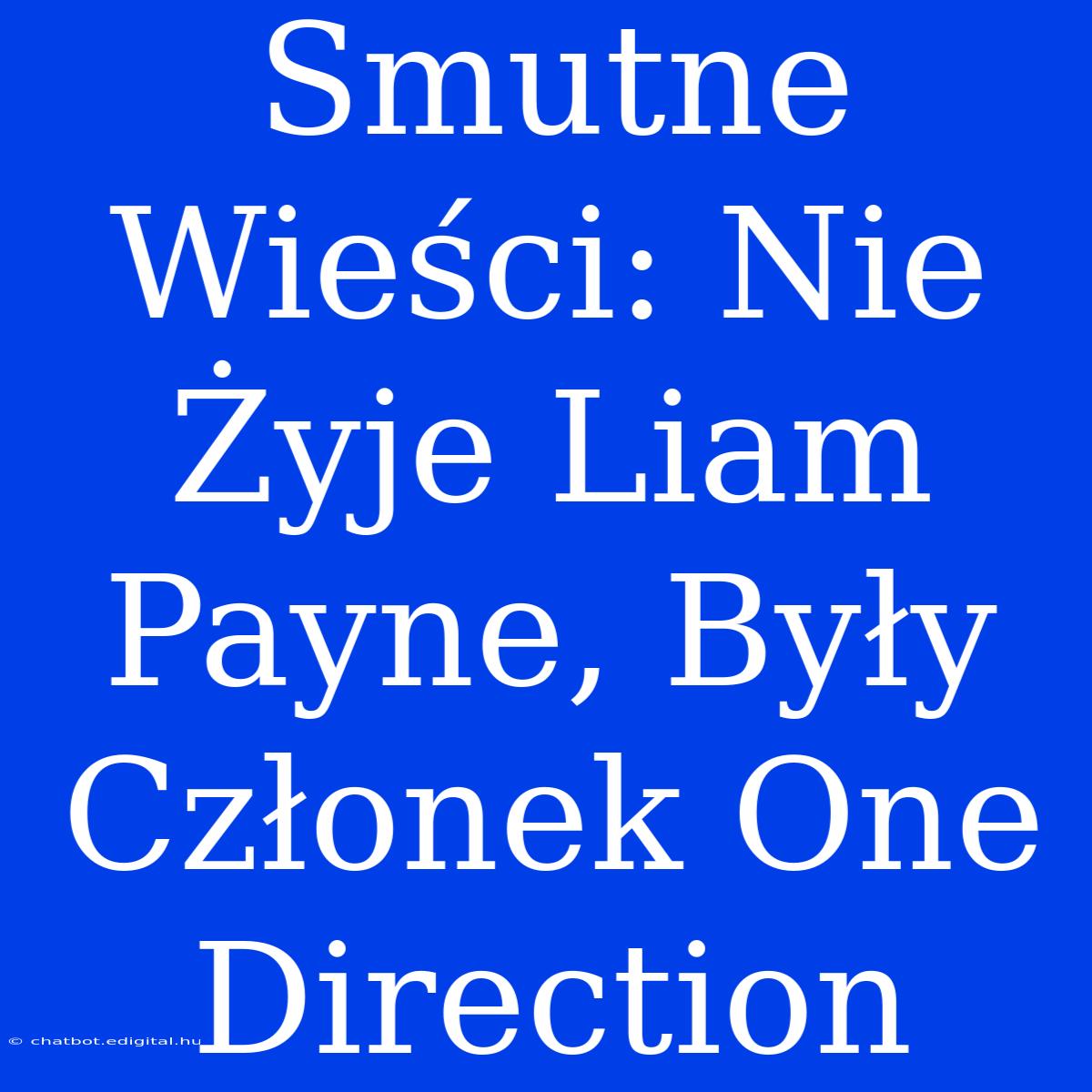 Smutne Wieści: Nie Żyje Liam Payne, Były Członek One Direction