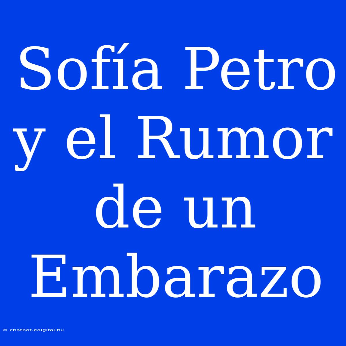 Sofía Petro Y El Rumor De Un Embarazo