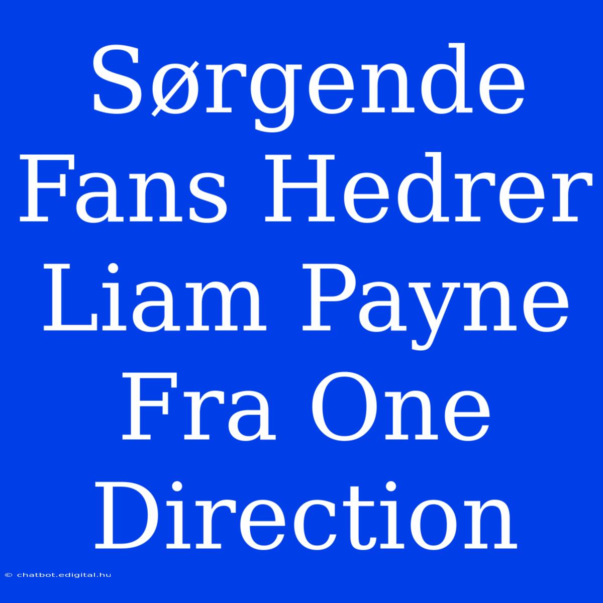 Sørgende Fans Hedrer Liam Payne Fra One Direction