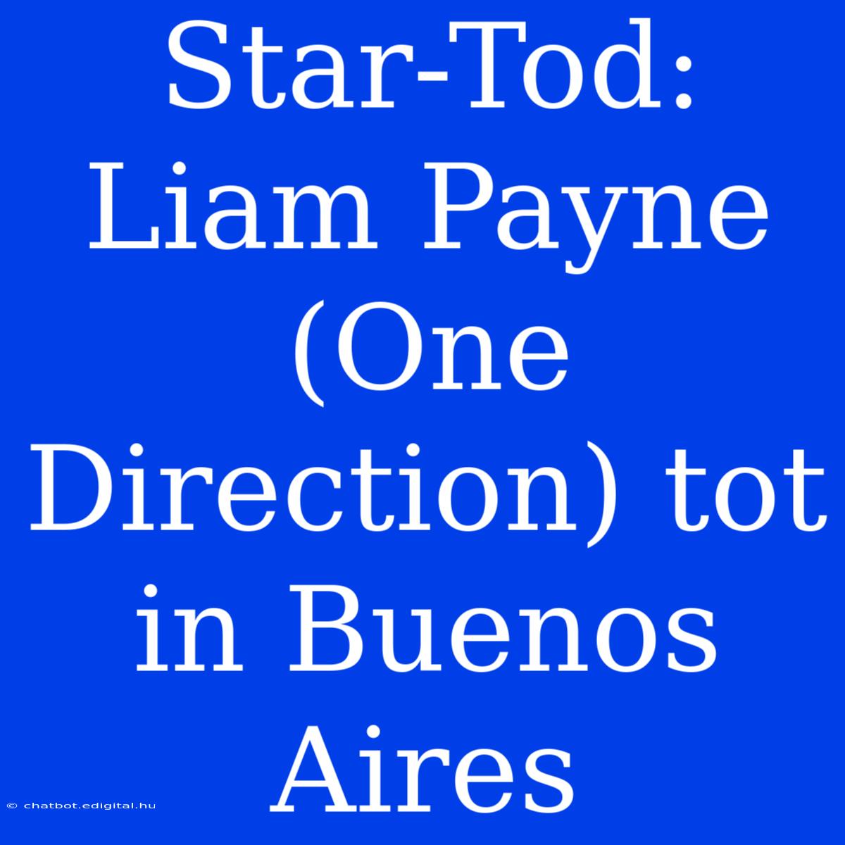 Star-Tod: Liam Payne (One Direction) Tot In Buenos Aires