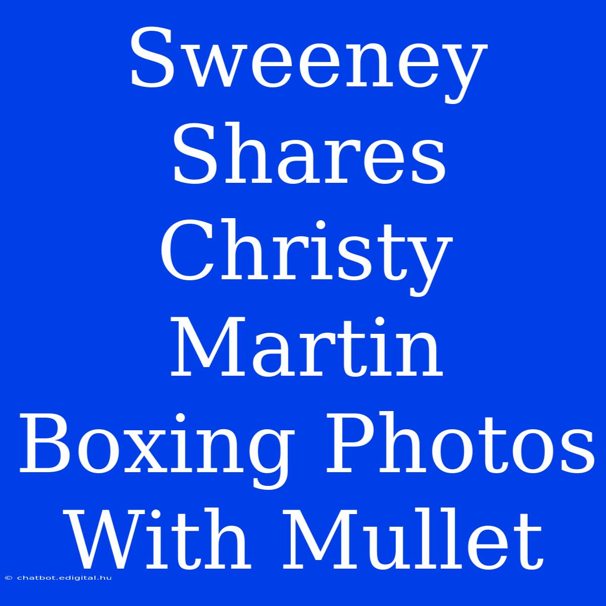 Sweeney Shares Christy Martin Boxing Photos With Mullet