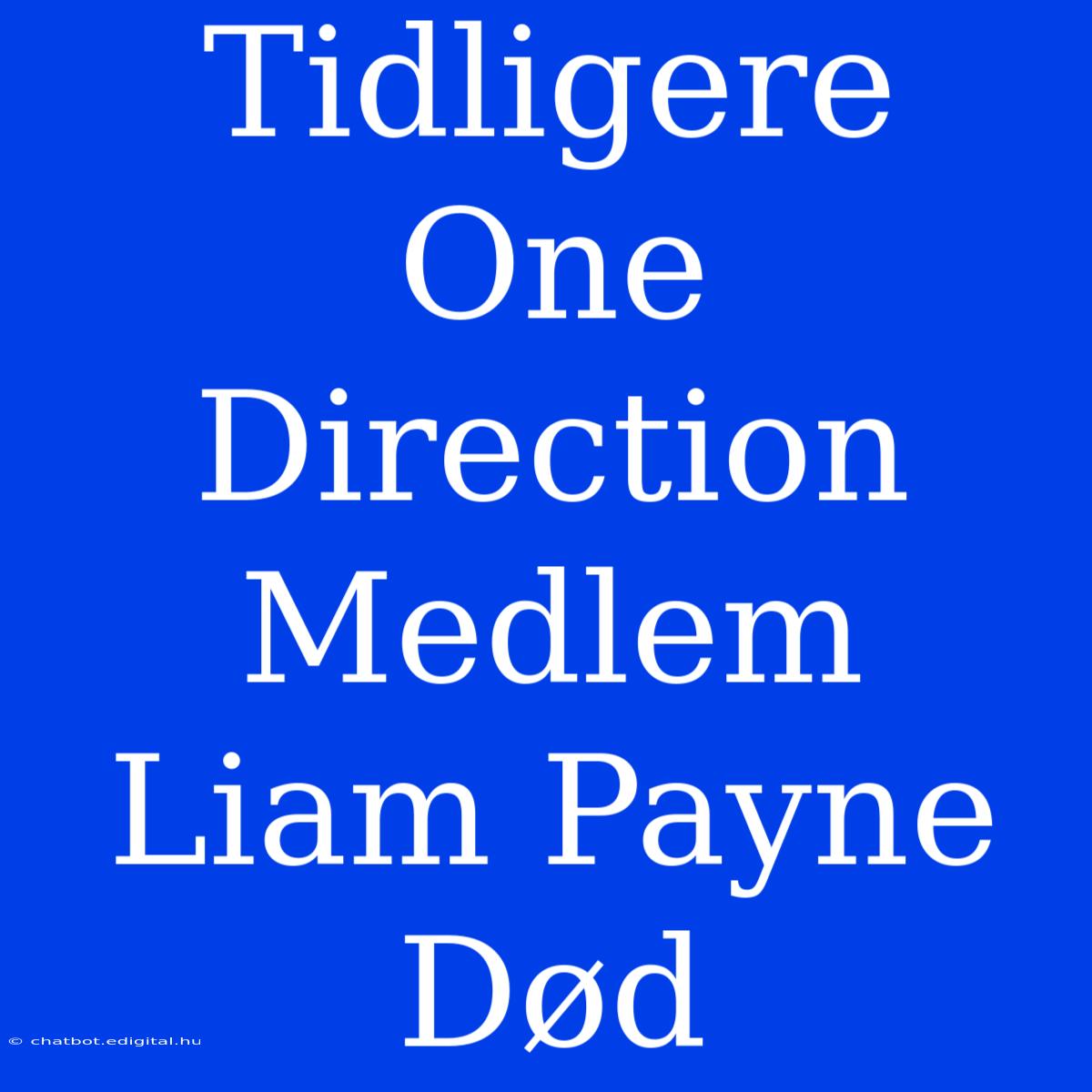 Tidligere One Direction Medlem Liam Payne Død