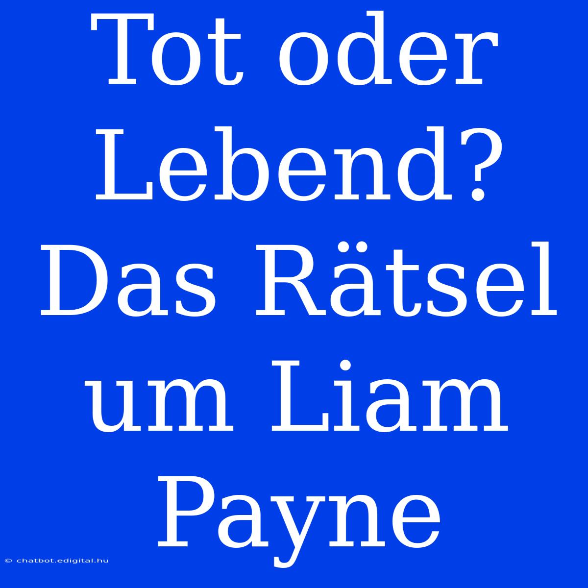 Tot Oder Lebend? Das Rätsel Um Liam Payne