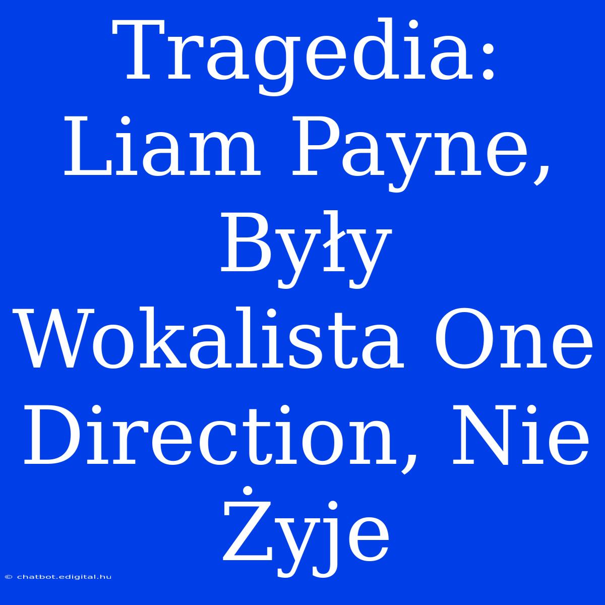 Tragedia: Liam Payne, Były Wokalista One Direction, Nie Żyje