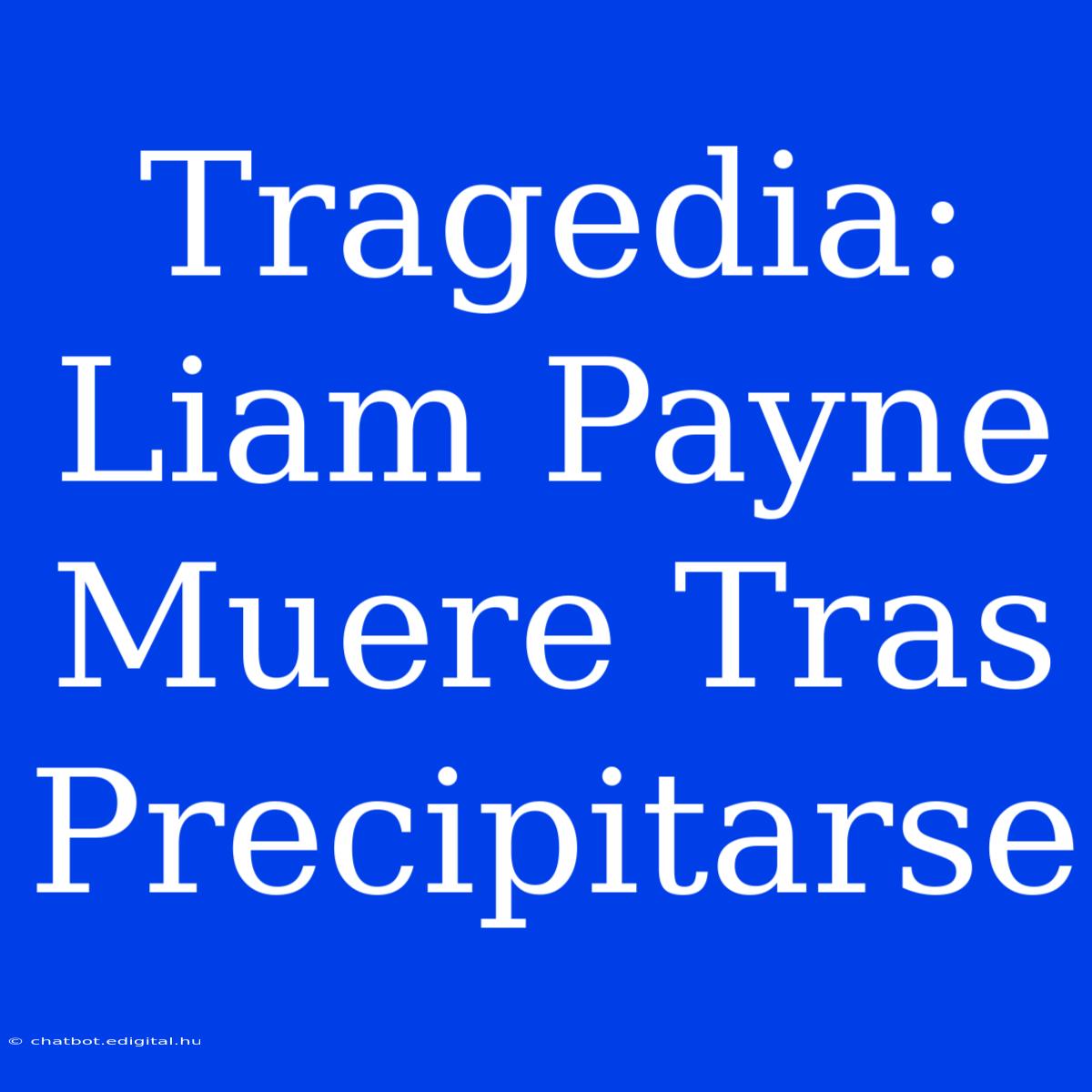 Tragedia: Liam Payne Muere Tras Precipitarse