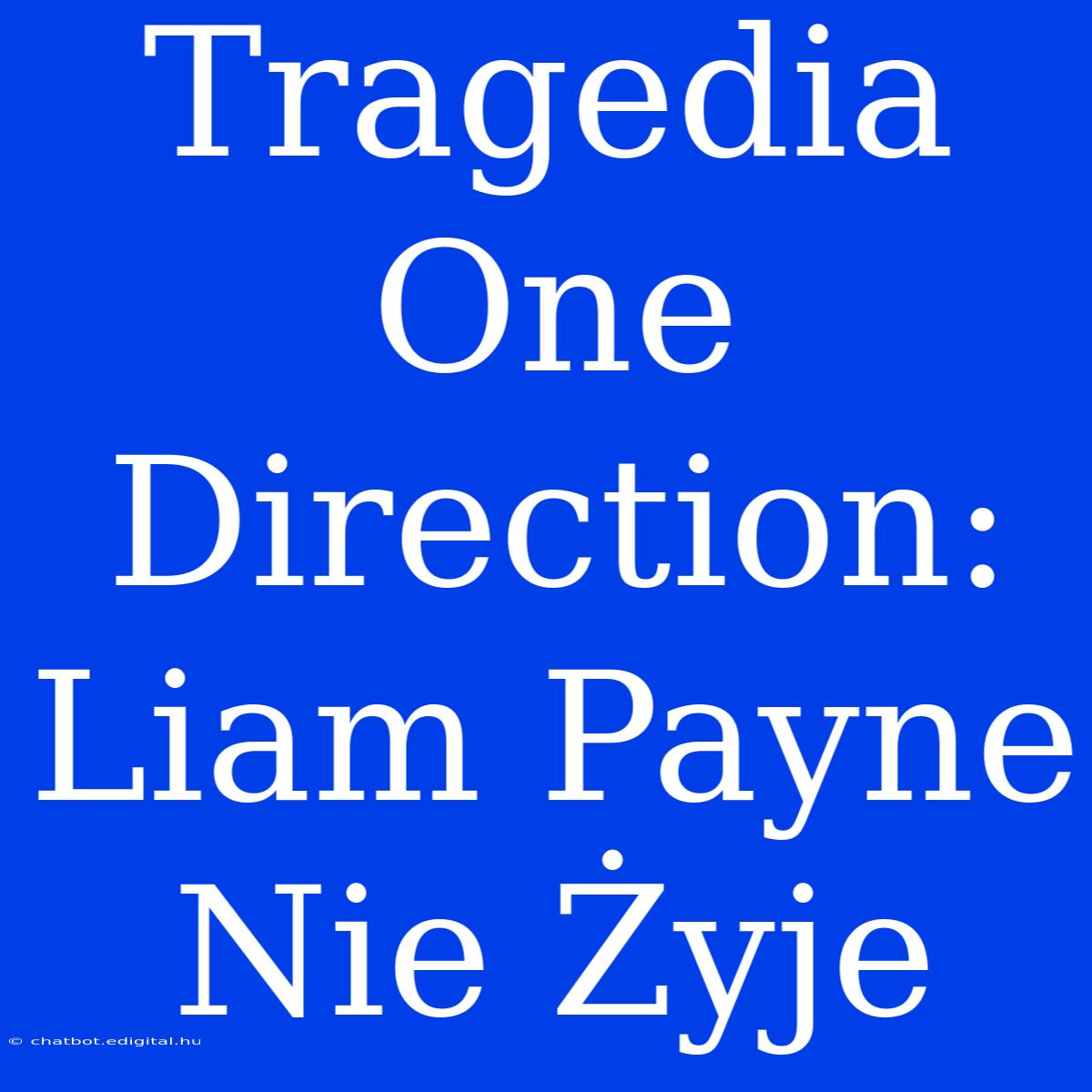 Tragedia One Direction: Liam Payne Nie Żyje