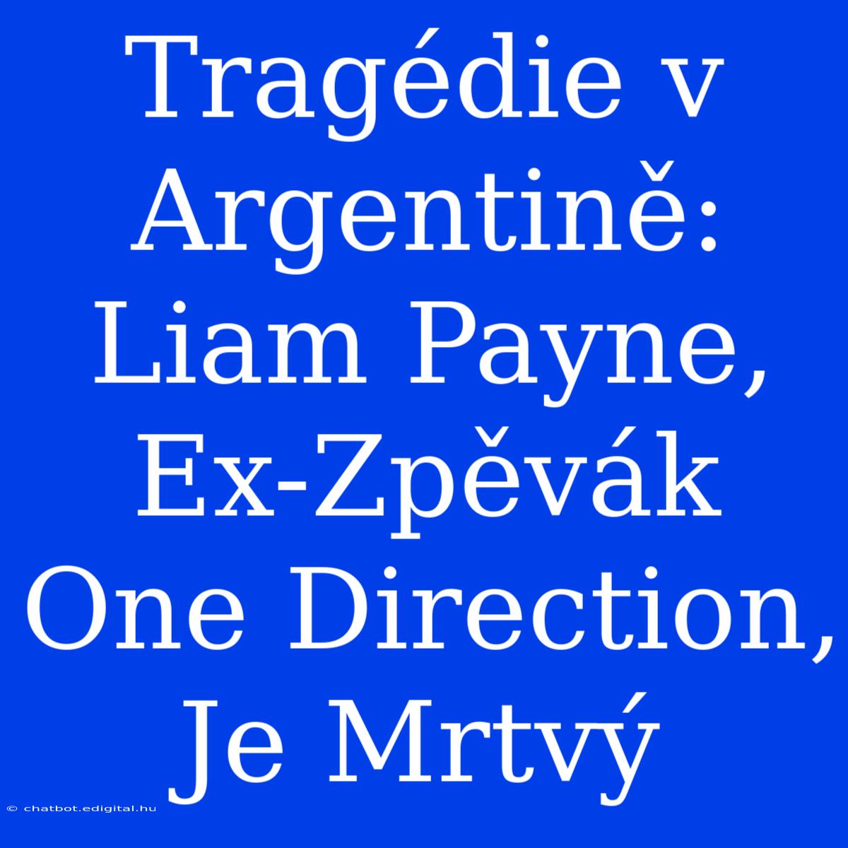 Tragédie V Argentině: Liam Payne, Ex-Zpěvák One Direction, Je Mrtvý