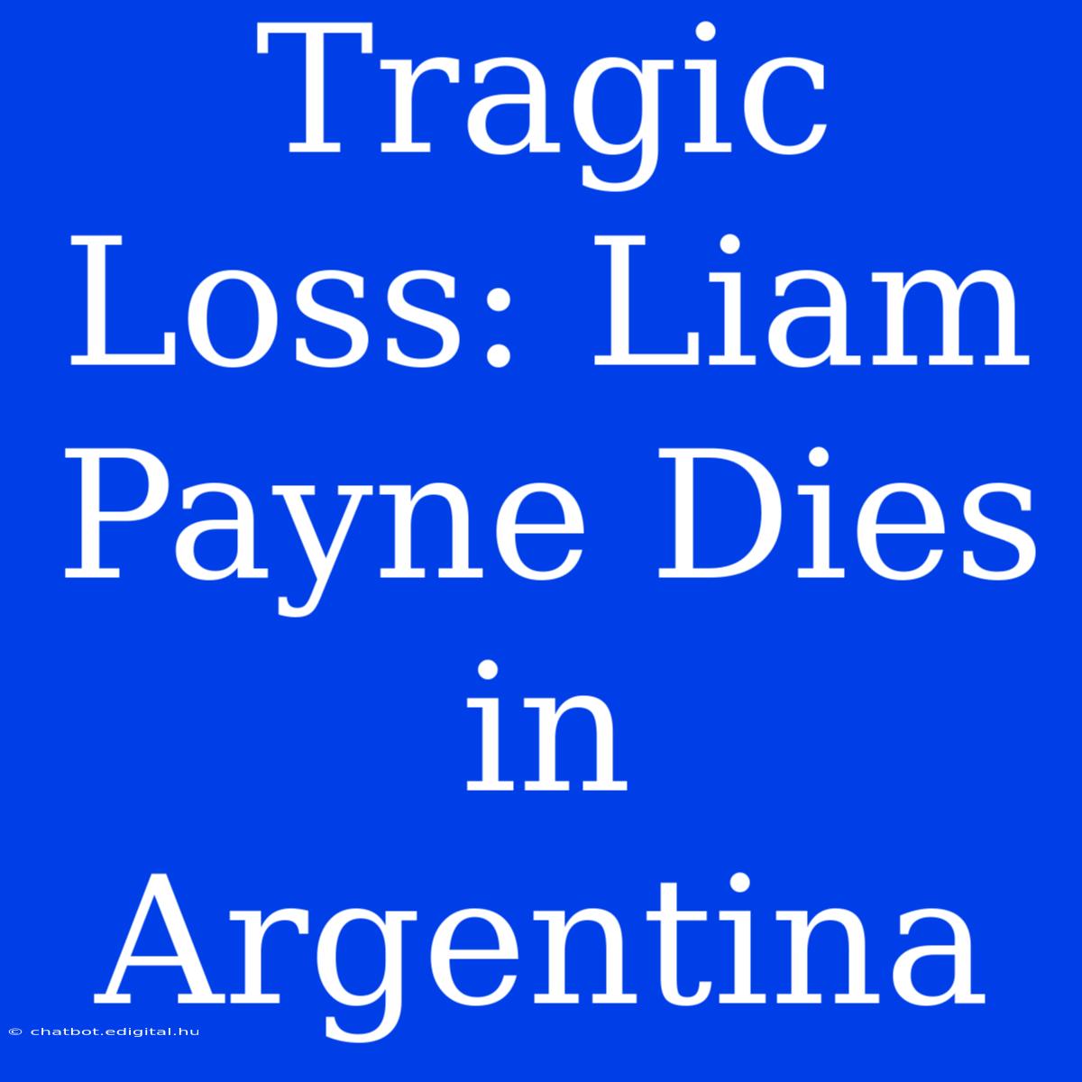 Tragic Loss: Liam Payne Dies In Argentina