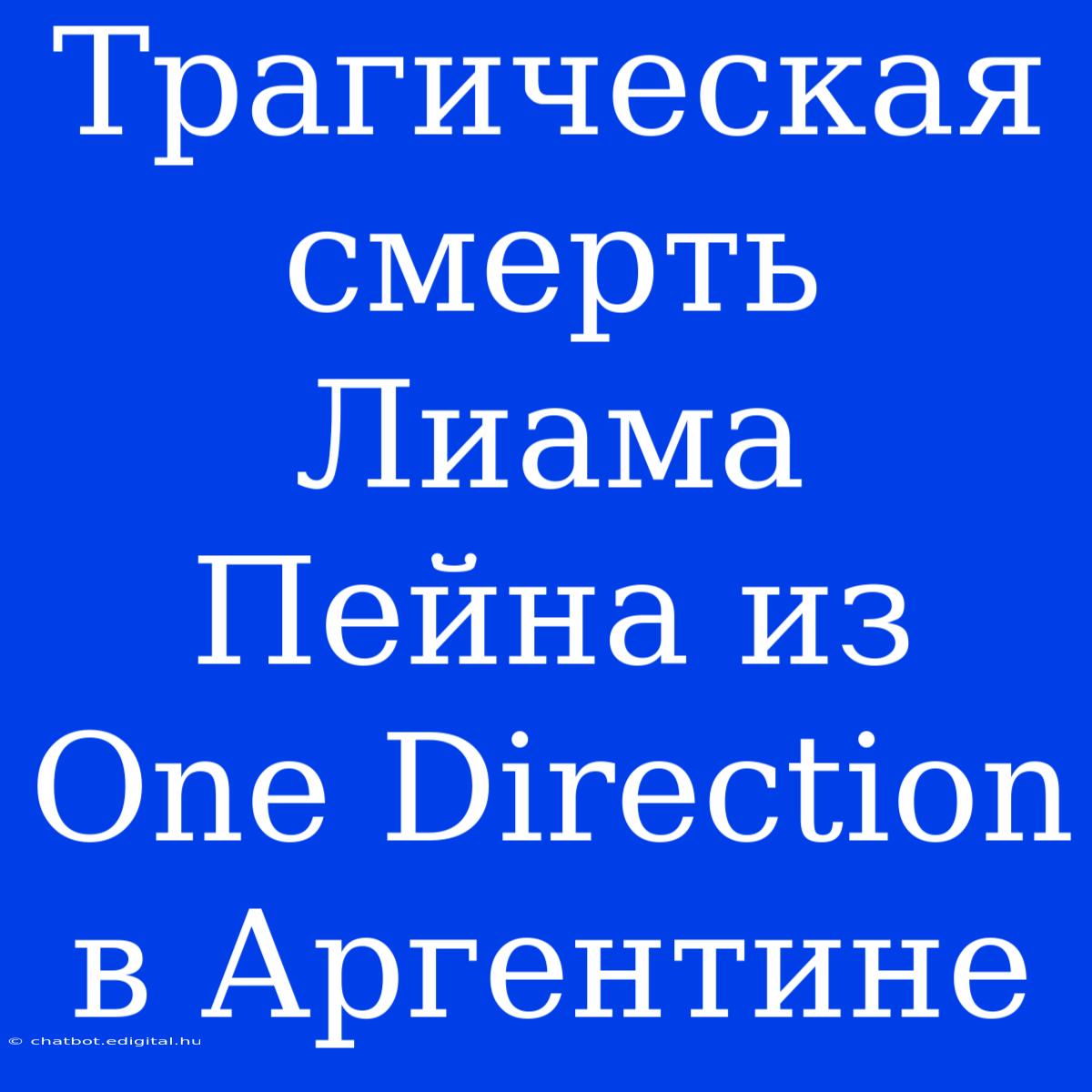 Трагическая Смерть Лиама Пейна Из One Direction В Аргентине