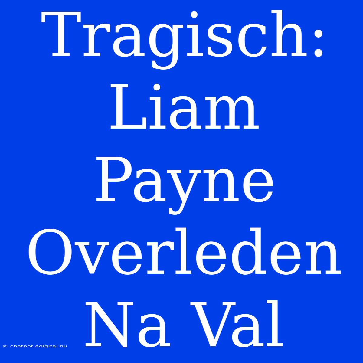 Tragisch: Liam Payne Overleden Na Val