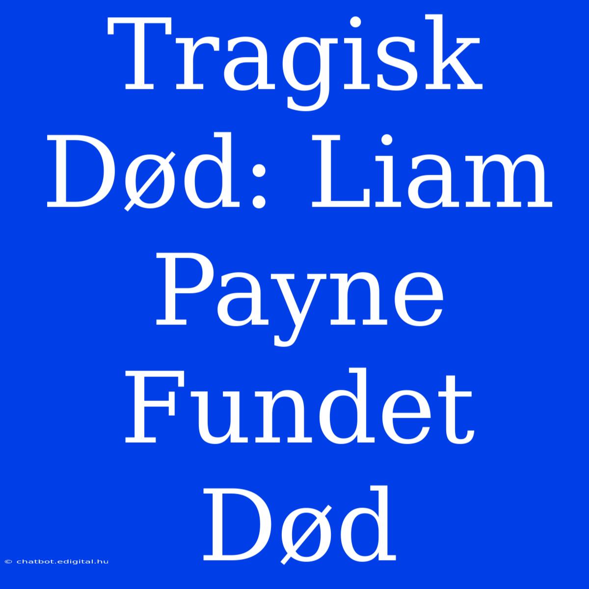 Tragisk Død: Liam Payne Fundet Død