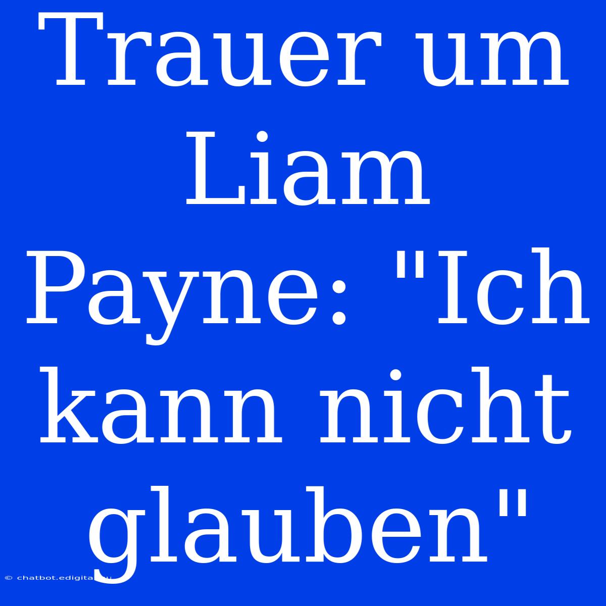 Trauer Um Liam Payne: 