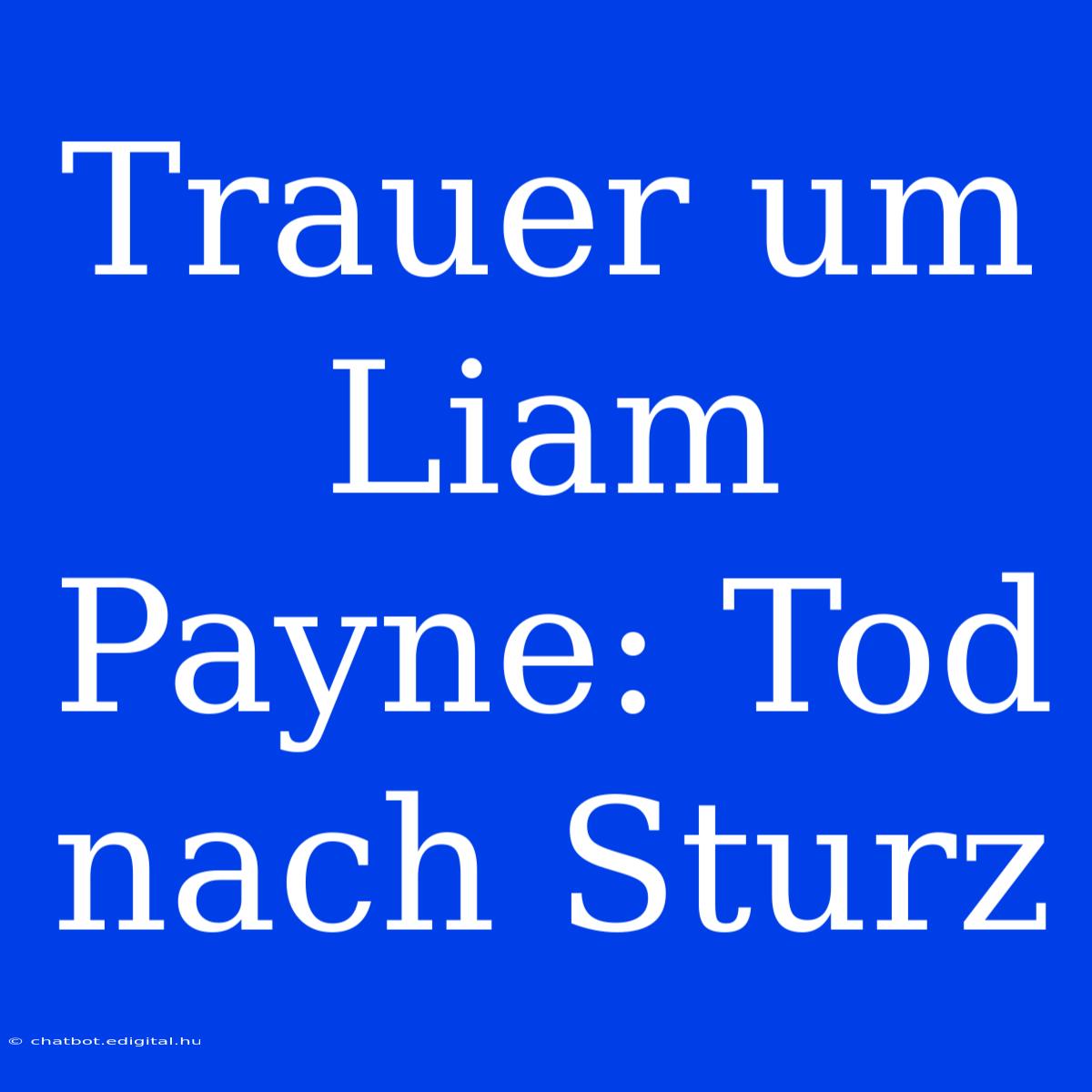 Trauer Um Liam Payne: Tod Nach Sturz