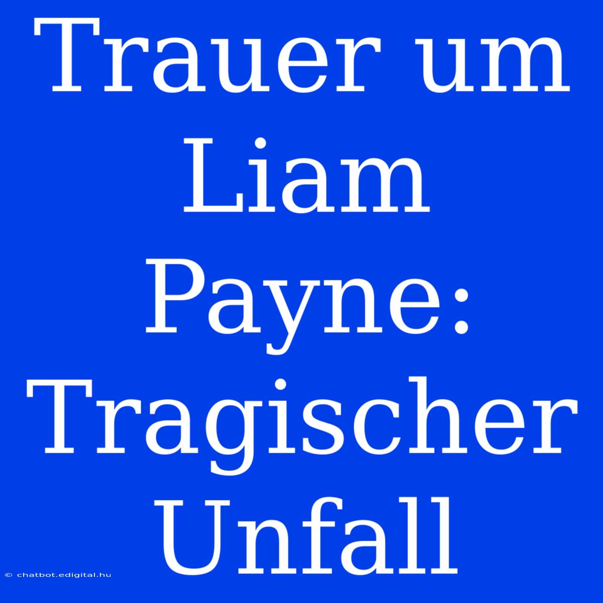 Trauer Um Liam Payne: Tragischer Unfall 