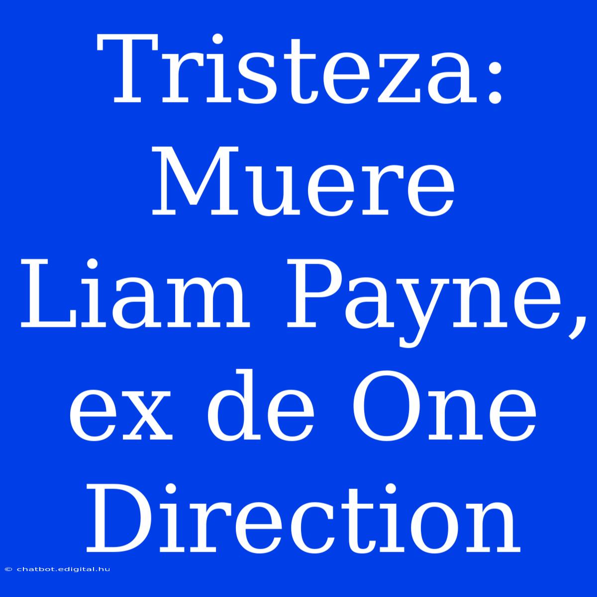 Tristeza: Muere Liam Payne, Ex De One Direction 