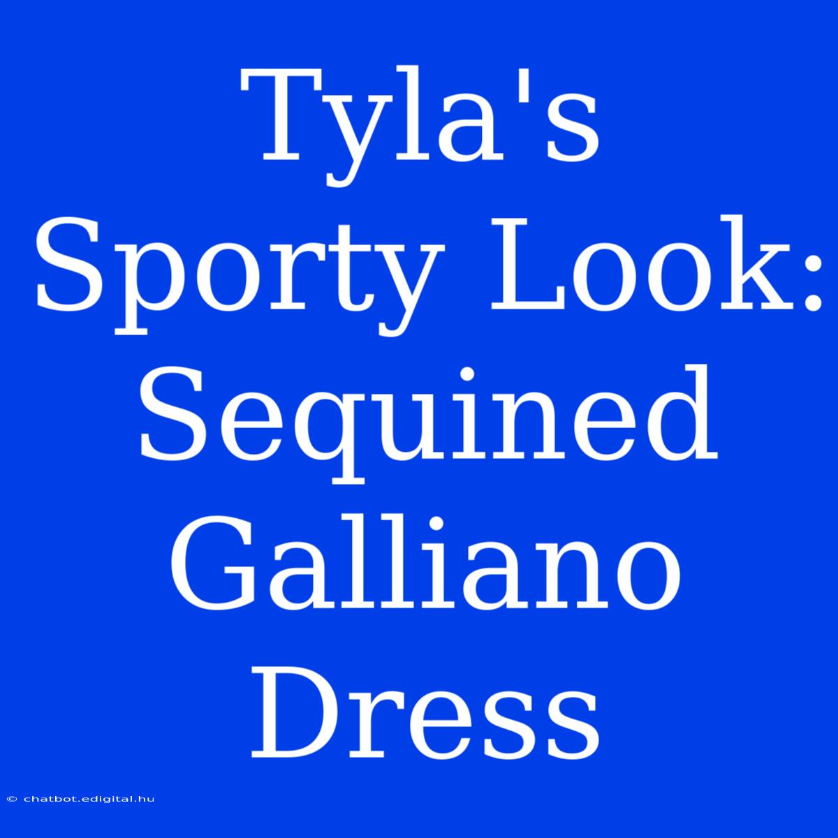 Tyla's Sporty Look: Sequined Galliano Dress