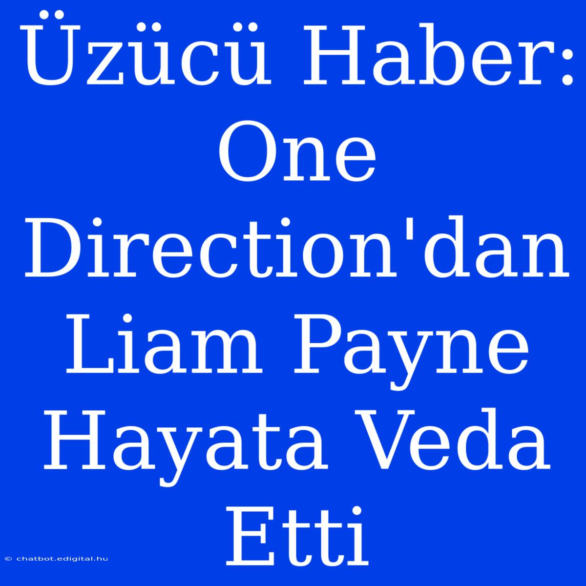 Üzücü Haber: One Direction'dan Liam Payne Hayata Veda Etti