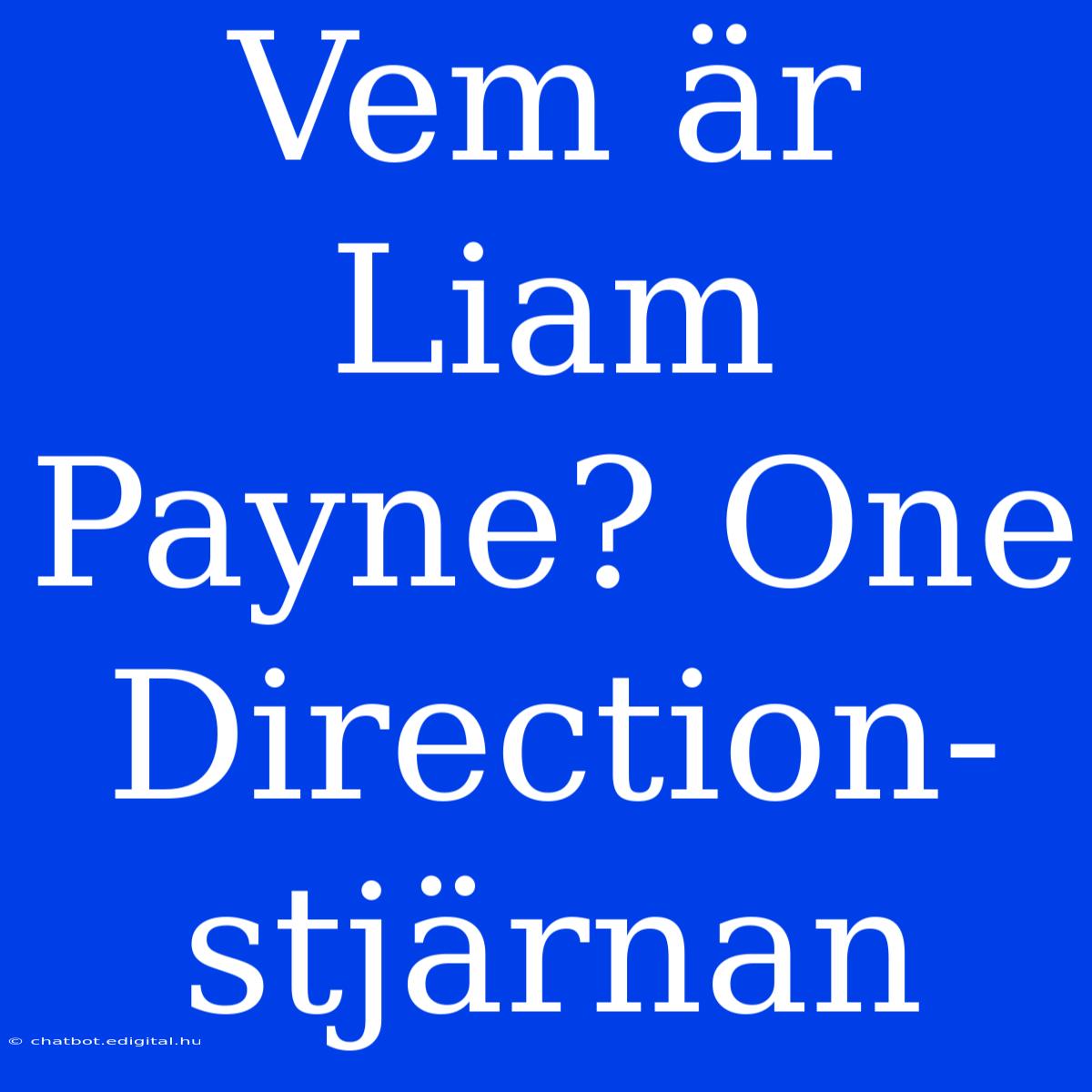 Vem Är Liam Payne? One Direction-stjärnan