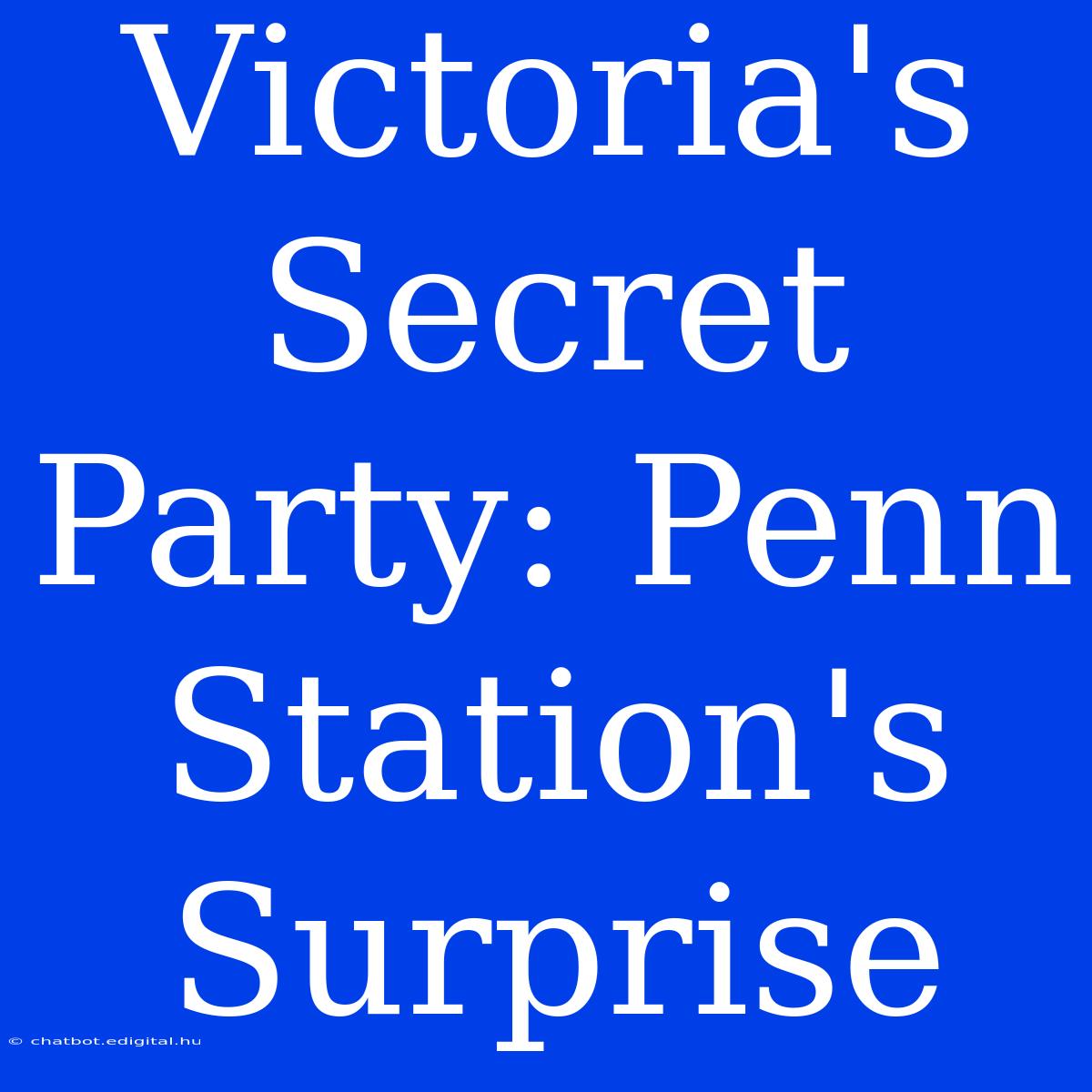 Victoria's Secret Party: Penn Station's Surprise